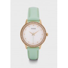 GREEN LEATHER GUESS WATCH